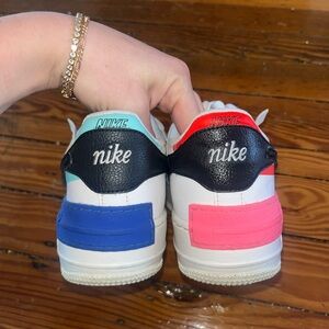 NIKE AIR FORCE 1 LOW SHADOW, red\pink/blue/black size 8 women’s!!